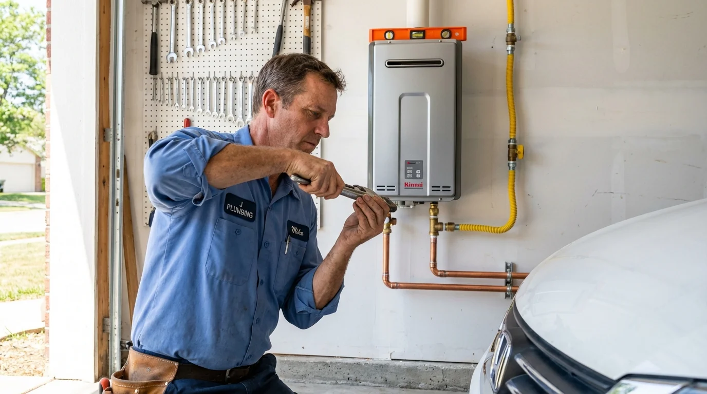 Tankless water heater installation by a Johns Plumbing LLC plumber in Jasper